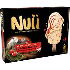 Glace Nuii White Chocolate & Cranberry 20 x 90 ml 